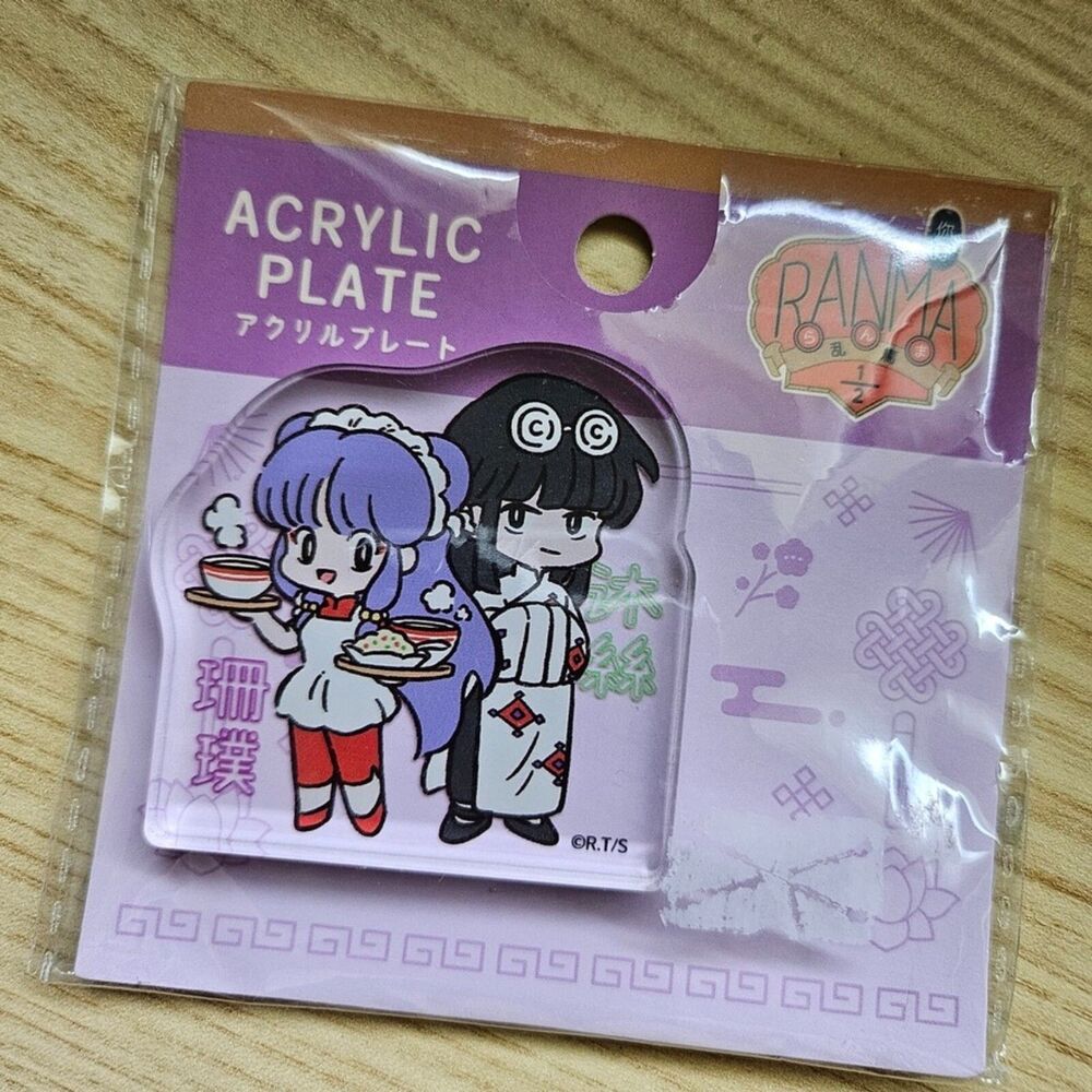 Ranma 1/2 Acrylic Plate - Shampoo, Mousse U.S. Seller